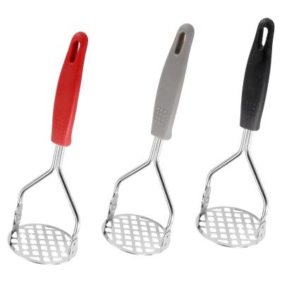 China Sustainable Hot Sale Kitchen Cooking Fruit Vegetable Multi Purpose Industrial Stainless Steel Mash Potato Masher Crusher for sale