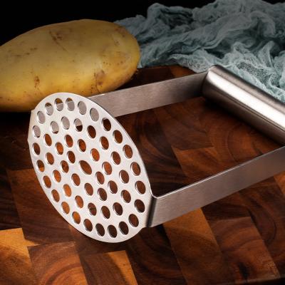 China Wholesale Viable Professional Kitchen Tool Manual Stainless Steel Non-Slip Vegetable Crusher Pressed Potato Crusher Potato Masher for sale