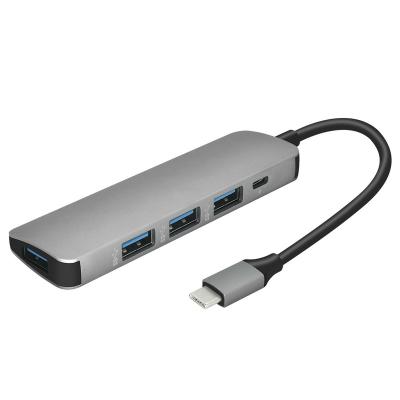 China : USB 3.0 Aluminum Ultra-thin USB 4 Hub Port High Speed ​​Hub Splitter For Mac Laptop Tablet PC Computer Multi-Device Adapter for sale