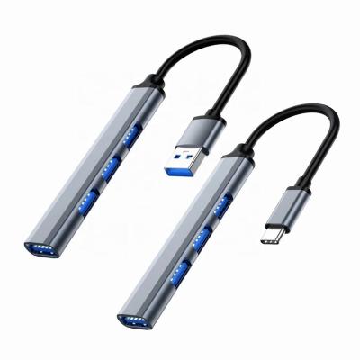 China USB C HUB 3.0 Type 3.1 4 USB Splitter Multi Left OTG Adapter For HUAWEI Xiaomi Lenovo Macbook PC Computer Accessories WB0303 for sale