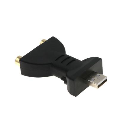 China Plug and Play Gold Plated USB USB Male to Female AV Adapter 2RCA TV Box DVD Audio Video Signal Transfer Audio Converter for sale