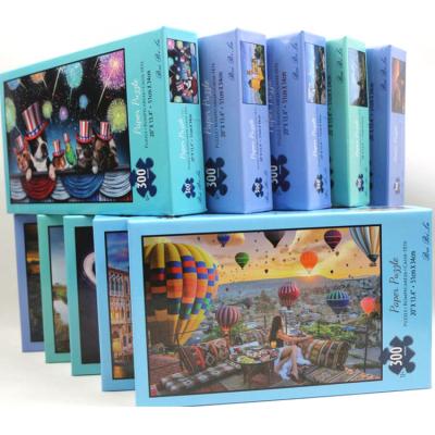 China Manufacturer Custom Thick Cardboard Paper Puzzles 300 Pieces for Adults and Kids Daily Toys with High Quality and Certain Difficulty for sale