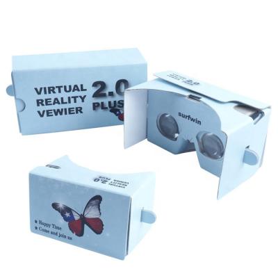 China Play / Watching 3D Game / Movies New Google Cardboard 2 Plus version with adjustable 3D glass vr glass Cardboard for sale