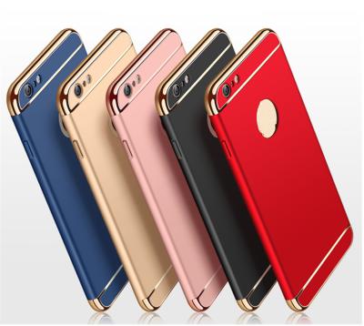 China High 3 Protectors in 1 Ultra Thin Slim Hard Case Coated Non Slip Matte Surface with Electroplate Frame Back Cover for iPhone 7 for sale