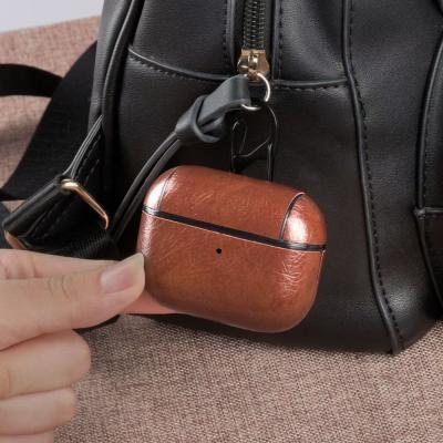 China Lightweight Luxury PU Protective Case For Airpods Pro Case Leather Earphone Cases For Airpod Pro Cover 3 for sale