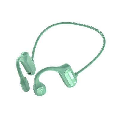 China Portable Neckband Bone Conduction Earphones BT 5.1 Music Call Function Earphone Radio Light Waterproof Headset for sale