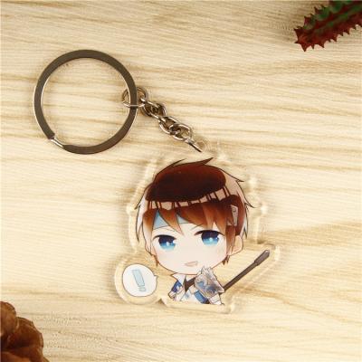 China Promotion Gift Factory Price Cute Logo Anime Acrylic Keychain Custom Hologram Key Chain Printed Acrylic Charms Acrylic Key Chain for sale