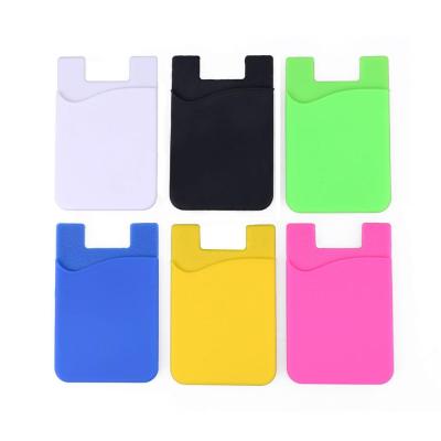 China Phone Wallet for Card Christmas Gift Pocket Sorting Case, 3M Sticker Mobile Phone Silicone Smart Card Holder Wallet for Mobile Phone for sale