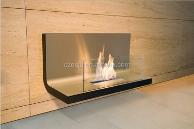 China Indoor CE Proved Decorative Wall Fireplace With True Fire Without Remote Control for sale