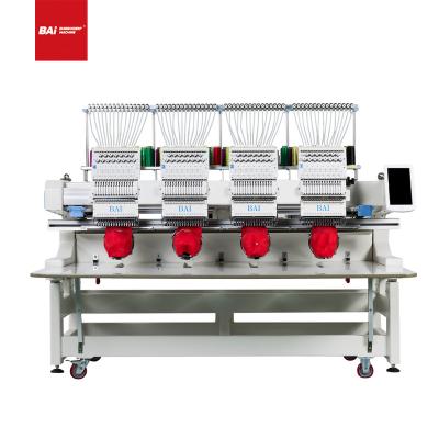 China BAI Hotels Commercial Four Automatic 4 Heads Automated Embroidery Machine For Hat Cap T-shirt Flatbed for sale