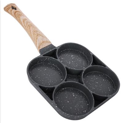 China New Maifan Universal Stone Flat Bottom Four-hole Non-stick Casserole Style Non-stick Casserole Pan, Fried Eggs, Dumplings, Hamburger for sale