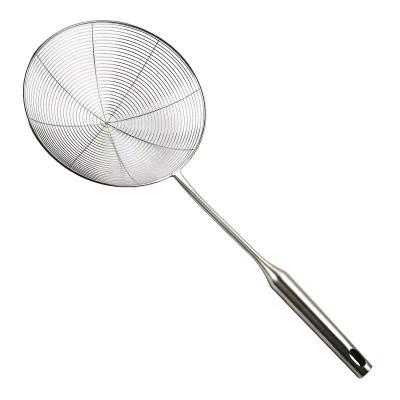 China Net Viable Stainless Steel Wire Net Viable Powder Pot Noodle Spoon Filter Oil Descent Grid Disjoin Cavity Handle for sale