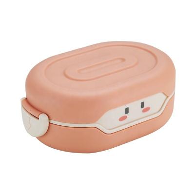 China Creative Cute Fresh Preservation Student Canteen Lunch Box School With Compartment Food Container With Lid Portable Fruit Box for sale