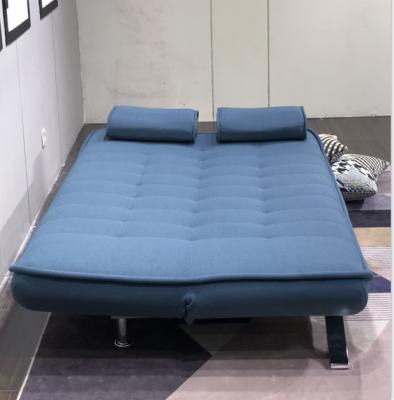 China Foldable Convertible Multifunctional Futon Extended Fabric Smart Blue Small Sofa Bed for sale