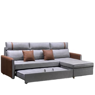 China Foshan Sofa Supplier Extended Sectional Sleeper Couch Chinese Sofa Bed I Shape Folding for sale