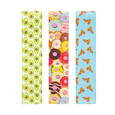 China Antibacterial Custom Fabric Exercise Fabric Resistant Print Food Booty Booty Bands for sale