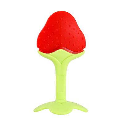 China New Antibacterial Bpa Free Fruit Wholesale A Food Grade Organic Soft Silicone Custom Baby Teething Teether Toys for sale