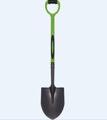 China Garden Shovel 11907 Round Shovel With Steel Tube ERGO PVC Coated + TPR Handle for sale