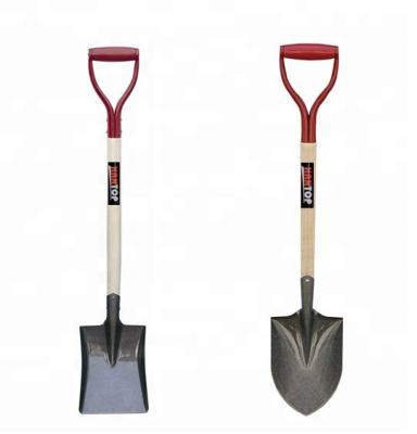 China Garden Shovel 61403-61404 Japan Style Small Shovel With Wood Handle And Iron Y Handle for sale