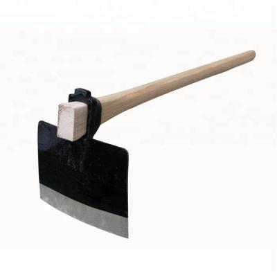 China Full Rail Garden Tools Steel Forged H320W Hoe With Short Handle for sale