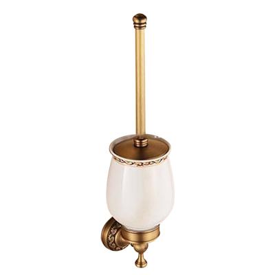 China Modern high quality antique brass toilet brush holder set for sale