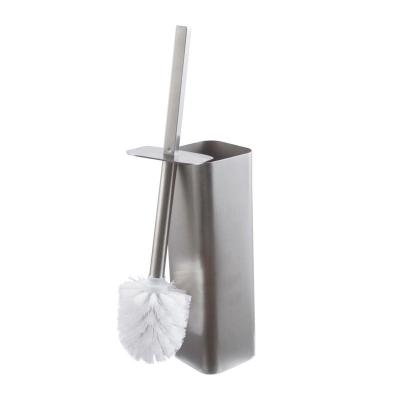 China Modern Hot Selling Toilet Brush Floor Mounted 304 Stainless Steel Toilet Brush And Holder Set for sale