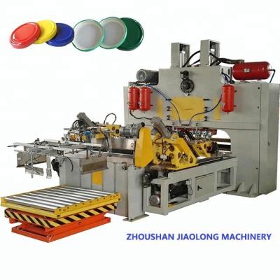 China Automatic Cheap Food Screw Metal Top Lid/Twist Off Metal Caps Machine/Glass Jar Caps Making Line for sale