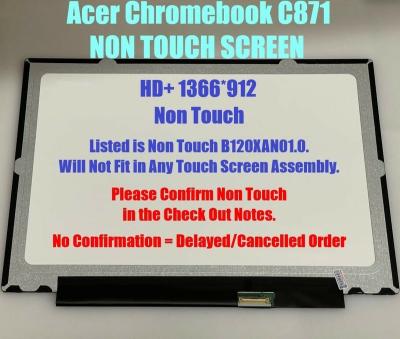 China Touch Screen For Acer Computer c871 n19q4 Model B120XAN01.0 B120XAN01.0 For Acer Chromebook 512 C851 C871-C1PT LCD ScreenKL.0C851.SV1 for sale