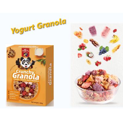 China Glucose 360g Yogurt Fruits Nuts Crunchy Granola for sale