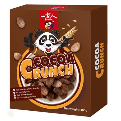 China 300g Cocoa Flavor Gluten Free Cereal Breakfast Cereal Crunchy Oats for sale