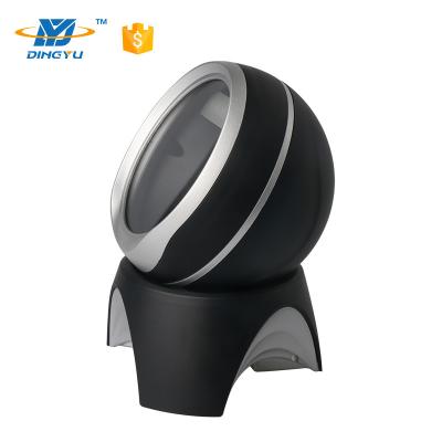 China 2D cmos black silk omnidirectional mini Desktop Barcode Scanner for supermarkets retailers for sale