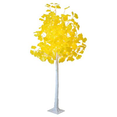 China Ginkgo Tree Lights 220cm Artificial Biloba Warm White Outdoor Decoration Leaves Plastic Simulation Branch Lights Led Ginkgo Tree Light for sale