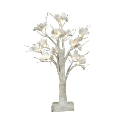 China Simulate flower tree light hot sale 45cm festival decorative led artificial flower pot simulation birch tree light white light for sale