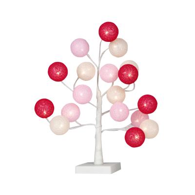 China 45CM Led Ball Light 18L Cotton Yarn Ball Tree Lamp Battery Girl Heart Piece 45CM Install Bedroom Romantic Desk Lamp for sale