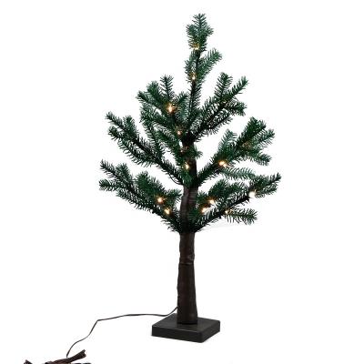 China Battery Operated Christmas Decoration Light 60cm Pine Festival Branches Artificial Bonsai Pine Light for sale