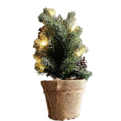 China Snowy PINE LIGHTS 33cm good back fashion christmas deocration led table pine light for sale