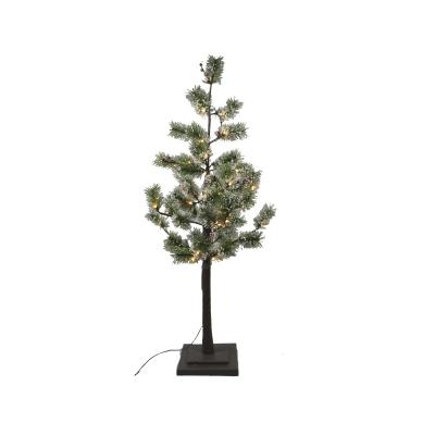 China 120cm Outdoor Lighting Artificial Christmas Snow Needle Pine Branches Tree Light Evergreen Pine Decoration Light 120cm for sale