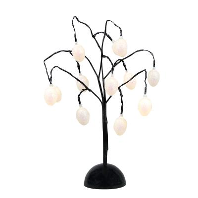 China 40cm Ball 12L Battery Operated Led Artificial Willow Bonsai Bulb Tree Light Home Ball Lighting Table Lamps for sale