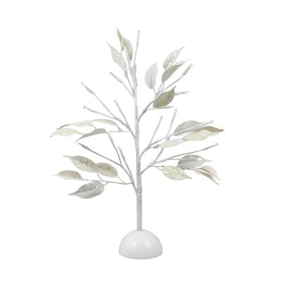 China 45cm Leaves Tree Lights 45cm Table Top Decoration Simulate Leaves Branch Twig Lamps Home Decor Battery Operated Outdoor Led Bonsai Birch Tree Lights for sale