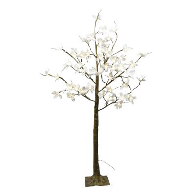 China 120cm Outdoor Flower Tree Light 120cm Christmas Decoration Light Led White Simulation Flower Birch Tree Yard Light for sale