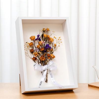 China Table Top or Wall Decor DIY Dried Flower 3D Photo Frame Hanging Photo Frame Pressed Flower Frame for Home Wall Room Decoration DIY Art craft Display for sale