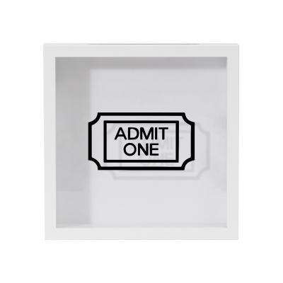 China New Classical/Post-modern Movie Travel Sporting Events Concert Ticket Stubs Memory Box Frame Collection Adventure Archive Box with Slot on Top for sale