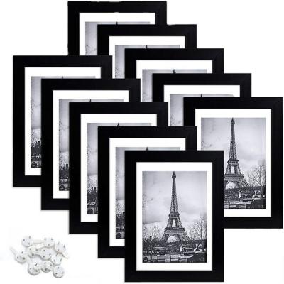 China Modern Stylish Amazon Best Seller A1,A2,A3,A4,A5,4x6,5x7,6x8,8x10,11x14,12x16 Black White Wood Poster Picture Photo Frame for sale