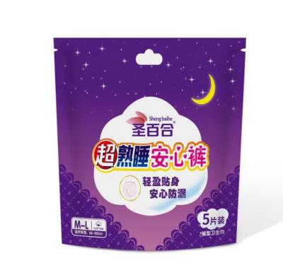 China Breathable Large Size Lady Menstrual Women Panties liner Super Soft Disposable Overnight Underwear Panty Sanitary Napkin for sale