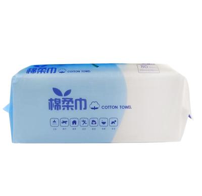 China Cleaning Disposable and portable cotton skin friendly towel for sale