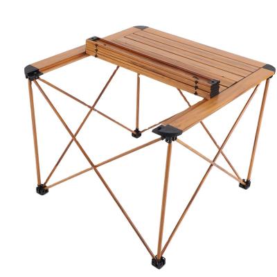 China Modern Modern Portable Travel Outdoor Camping Wooden Folding Tables Foldable Picnic Wood Table and Chair Set for sale