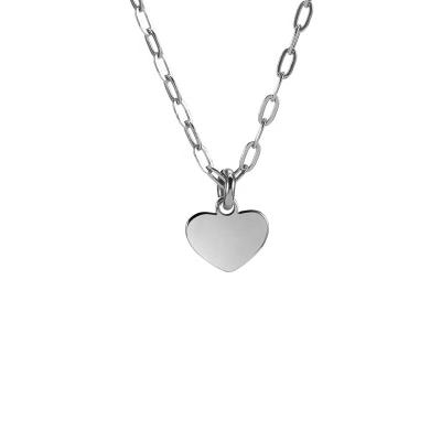 China Wholesale Cute Charm Chain Tiny Love Jewelry Stainless Steel Stainless Steel Heart Necklace Tasty Pendant For Women for sale