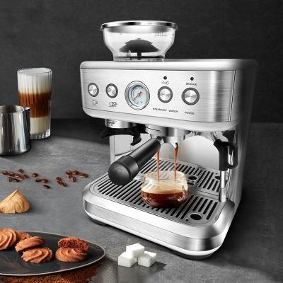 China Commercial Luxury Espresso Coffee Maker Automatic Multi-funtional Espresso Coffee Machine With Grinding Bean Function for sale