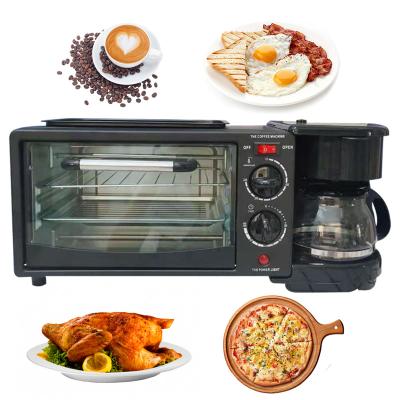 China Household Kitchen Coffee Maker Automatic Smart Toaster Oven Fried Egg Multifunctional 3 in 1 Electric Breakfast Maker for sale