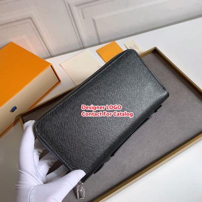 China Designer Wallets Famous Brands Luxury Anti Theft Hot Selling Genuine Leather Men Long Wallets for sale